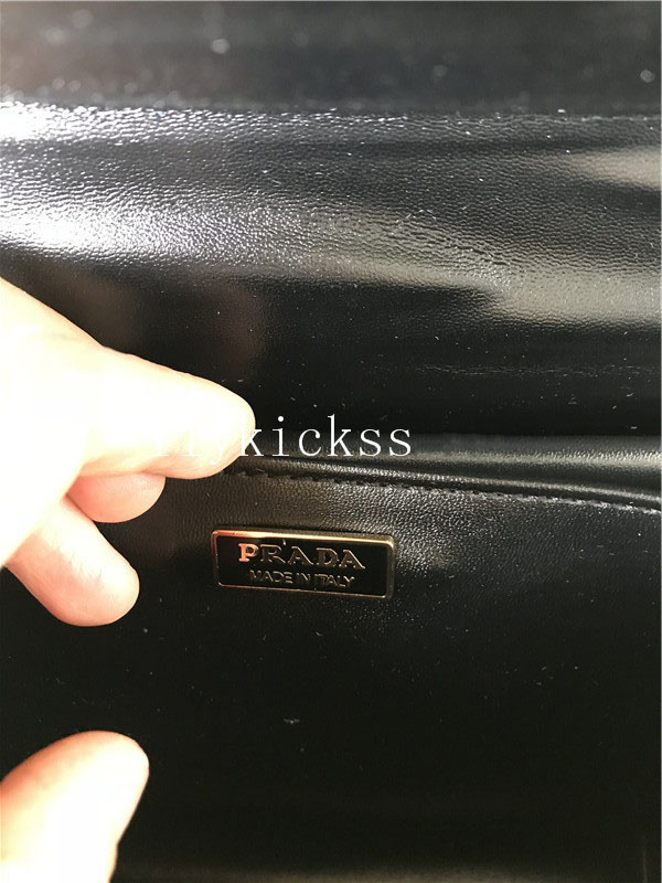 Prada Cahier Leather Shoulder Bag